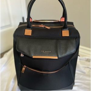 Ted Baker rolling work bag with beautiful vibrant butterfly lining.